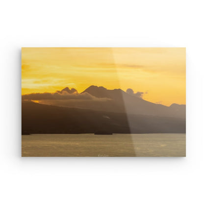 Coucher de soleil sur la Pelée