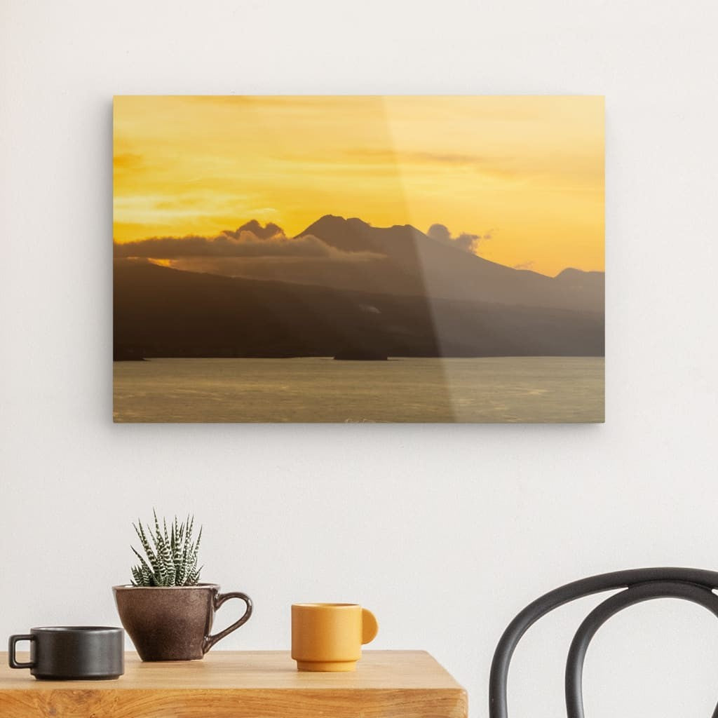 Coucher de soleil sur la Pelée